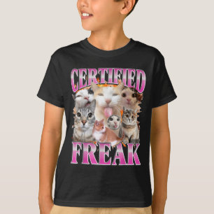 Zertifiziertes Katzen-Grafik-Bootleg-lustiger Gen- T-Shirt