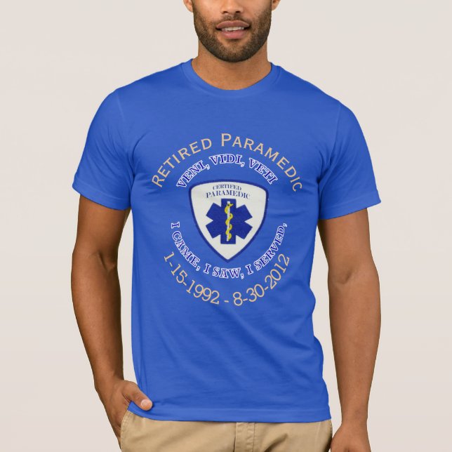 Zertifiziertes Paramedic Star of Life VV Shirt (Vorderseite)