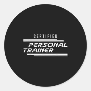Zertifiziertes Personal Trainer Fitness Instructor Runder Aufkleber