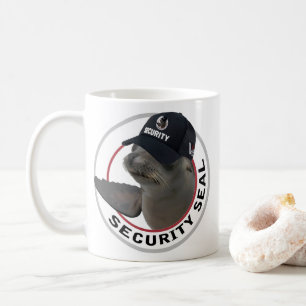Zertifiziertes Sicherheitssiegel Pokerface-Siege Kaffeetasse