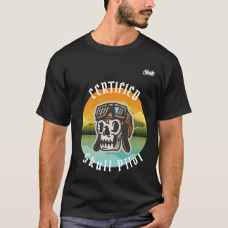 Zertifiziertes Skull-Shirt für Pilot - Perfekt für T-Shirt