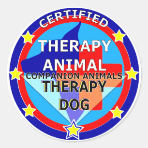 ZERTIFIZIERTES TIERARZNEIMITTEL - THERAPIEDOG RUNDER AUFKLEBER