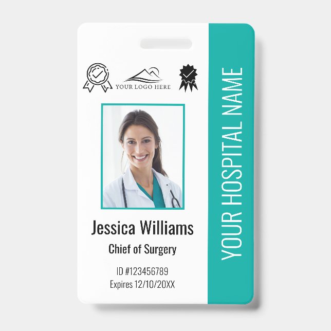 Zertifizierung des Fotos für Krankenhausmitarbeite Ausweis (Vorderseite)