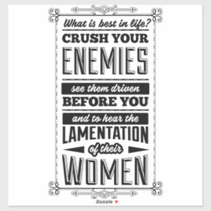 Zertrümmern Sie Ihre Feinde Aufkleber