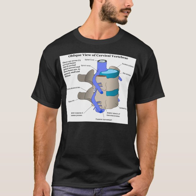 Zervikaler Wirbel der menschlichen Wirbelsäule T-Shirt (Vorderseite)