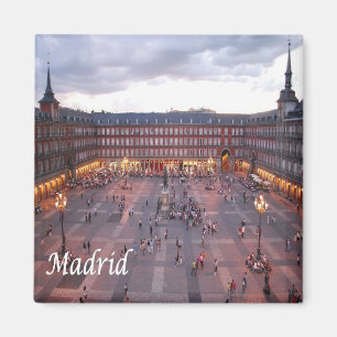 zES009 MADRID Plaza Mayor Spanien - Kühlschrankmag Magnet