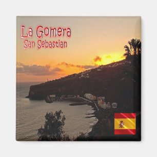 zES029 LA GOMERA Sunset Spanien, Kühlschrank Magnet