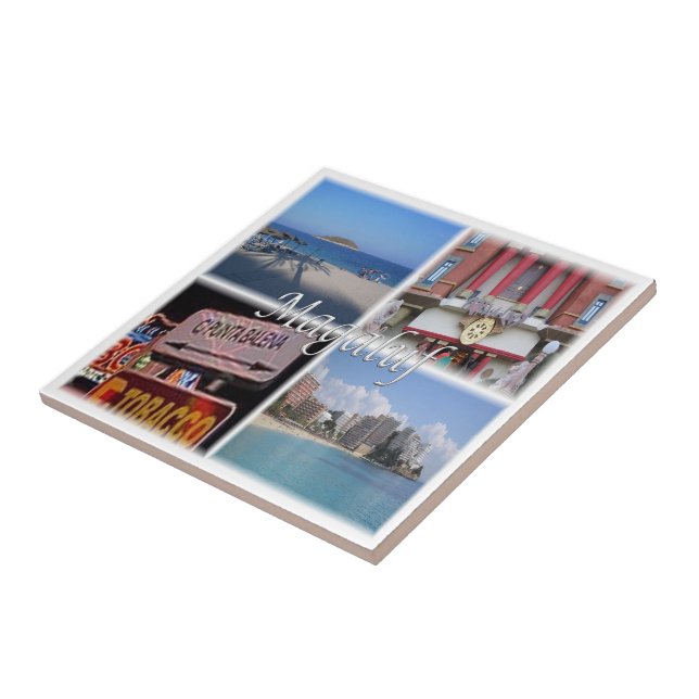 zES034 MAGALUF Mallorca Spanien, Fliese (Seite)