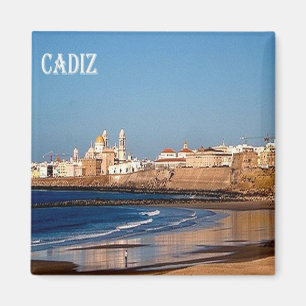 zES050 CADIZ panorama, Spanien, Kühlschrank Magnet