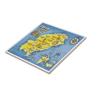 zES052 EIVISSA-Karte, Spanien, Fliese