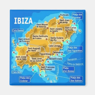 zES053 EIVISSA, Karte, Kühlschrank Magnet