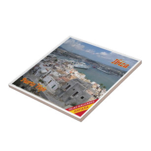 zES054 EIVISSA Altstädter Hafen, Spanien, Fliese