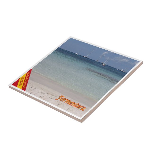 zES067 FORMENTERA BEACH, Balearen Spanien, Fliese (Seite)
