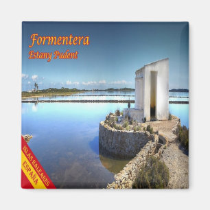 zES070 FORMENTERA LAKE PUDENT, Balearen, Kühlschra Magnet