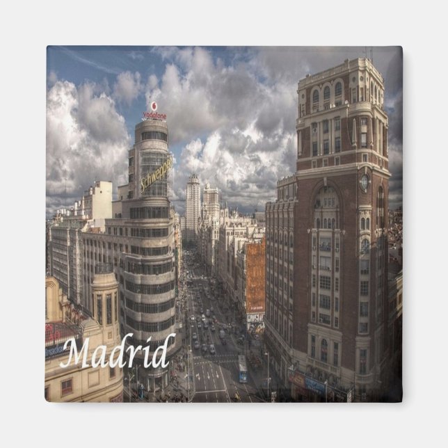 zES091 MADRID Stadt, Spanien, Kühlschrank Magnet (Vorne)