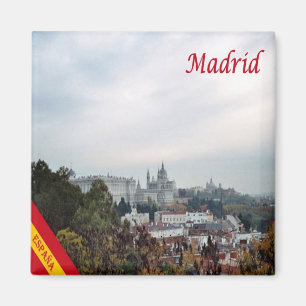 zES095 MADRID, Panorama, Spanien, Kühlschrank Magnet