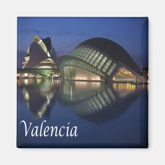zES100 VALENCIA panorama, Spanien, Kühlschrank Magnet (Vorne)
