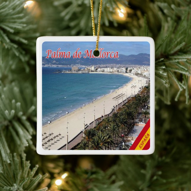 zES101 PALMA DE MALLORCA, Spanien, Keramikornament (Baum)