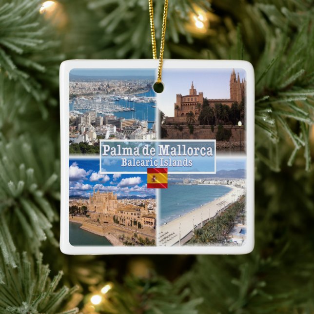 zES107 MALLORCA PALMA, Balearen, Keramikornament (Baum)