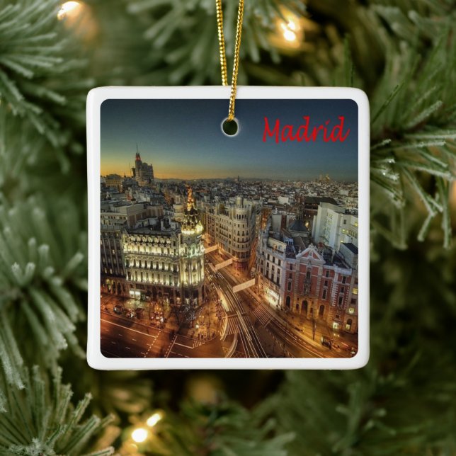 zES118 MADRID Stadt, Spanien, Europa, Keramikornament (Baum)