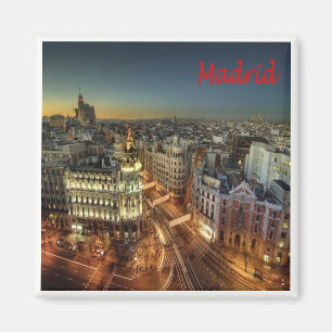 zES118 MADRID Stadt, Spanien, Europa, Kühlschrank Magnet