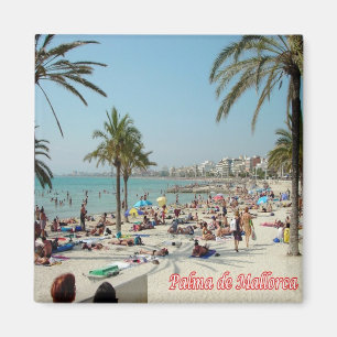 zES122 PALMA DE MALLORCA, The Beach, Spanien, Kühl Magnet