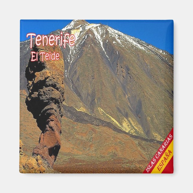 zES136 EL TEIDE Tenerife, Spanien, Kühlschrank Magnet (Vorne)