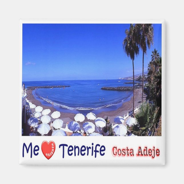zES144 TENERIFE Costa Adeje "I Liebe", Kühlschrank Magnet (Vorne)