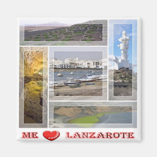 zES145 LANZAROTE "I Liebe", Spanien, Kühlschrankma Magnet