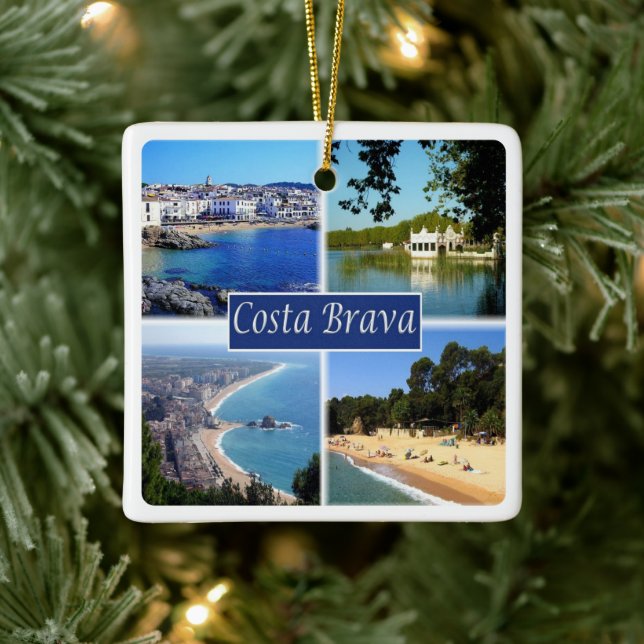 zES153 COSTA BRAVA Spanien, Keramikornament (Baum)