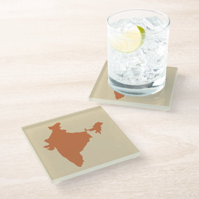 Zest Spice Moods Indien Glasuntersetzer (Schrägansicht)
