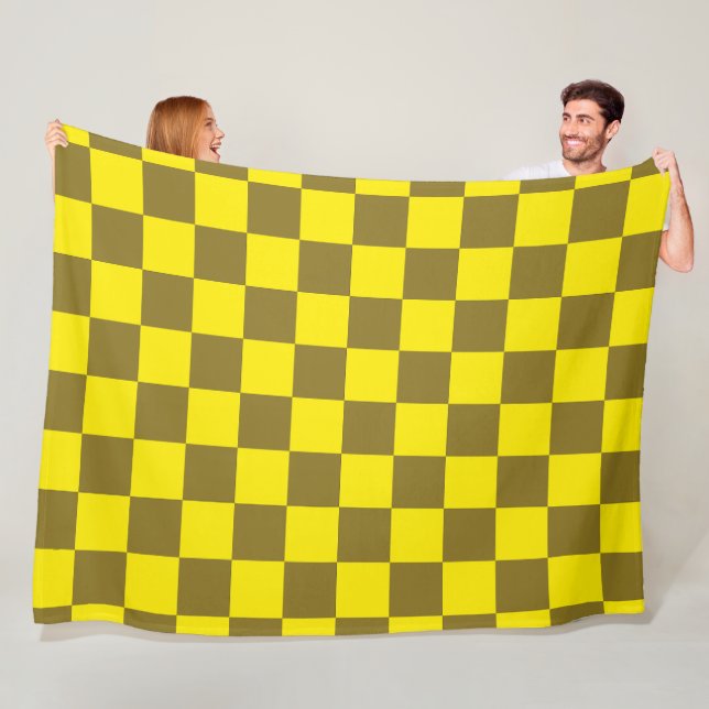 Zest- und Säure-Checkerboard Fleecedecke (Beispiel)