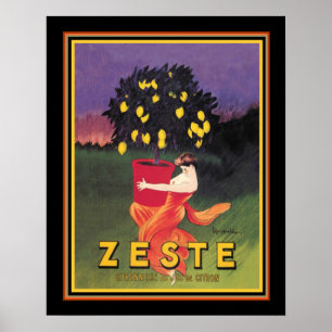 "Zeste" Vintage französische Limonade Ad-16x20 Poster