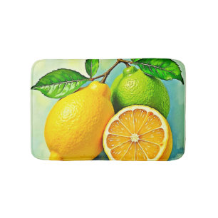 Zesty Citrus Burst of Sunshine Design Badematte