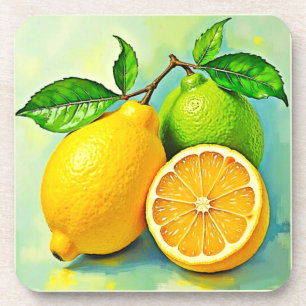 Zesty Citrus Burst of Sunshine Design Getränkeuntersetzer