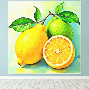 Zesty Citrus Burst of Sunshine Design Leinwanddruck