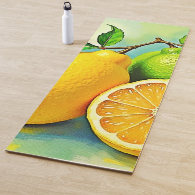 Zesty Citrus Burst of Sunshine Design Yogamatte (Beispiel)