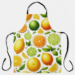 Zesty Citrus Harvest Apron – Orange & Lime Design Schürze