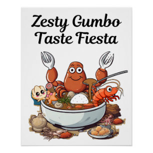 Zesty Gumbo Taste Fiesta Poster