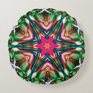 Zesty Kaleidoscope Rundes Kissen