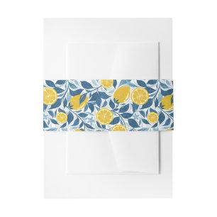 Zesty Lemon Garden - Hellgelb und blau Einladungsbanderole