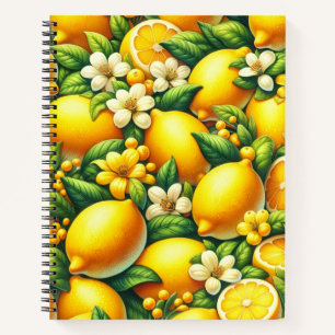 Zesty Lemon Whirl: Eine Citrus-Symphonie Notizbuch