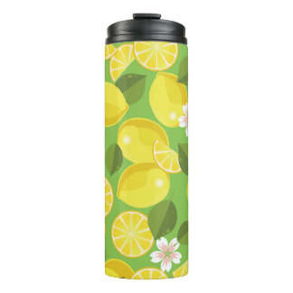 Zesty Lemon: Zitrus Pattern Delight Thermosbecher
