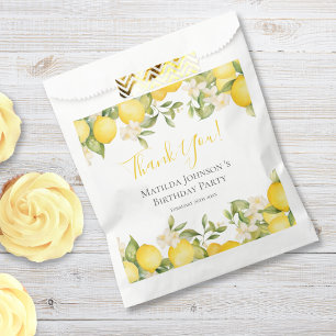 Zesty Lemons Fun Yellow Birthday Party Geschenktütchen