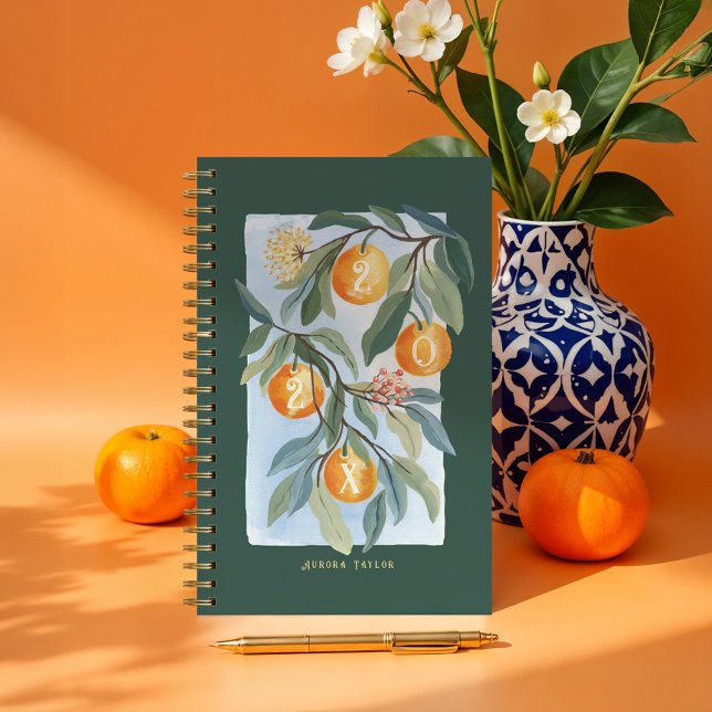 Zesty Orange Citrus Tree Botanical Obstgarten Planer (Zesty Orange Citrus Tree Botanical Fruit Orchard Planner)