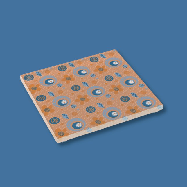 Zesty Summer Floral Pattern Glasuntersetzer (Von Creator hochgeladen)