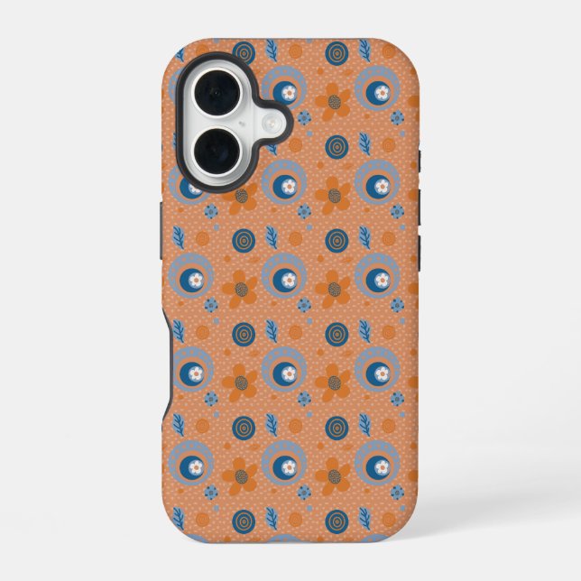 Zesty Summer Floral Pattern iPhone 16 Hülle (Rückseite)