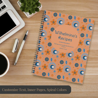 Zesty Summer Floral Pattern Notizbuch