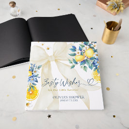 Zesty Wishes Lemon Italian Amalfi Baby Shower Gästebuch