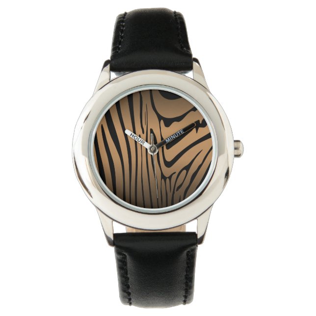 Zesty Zebra Brown Armbanduhr (Vorderseite)